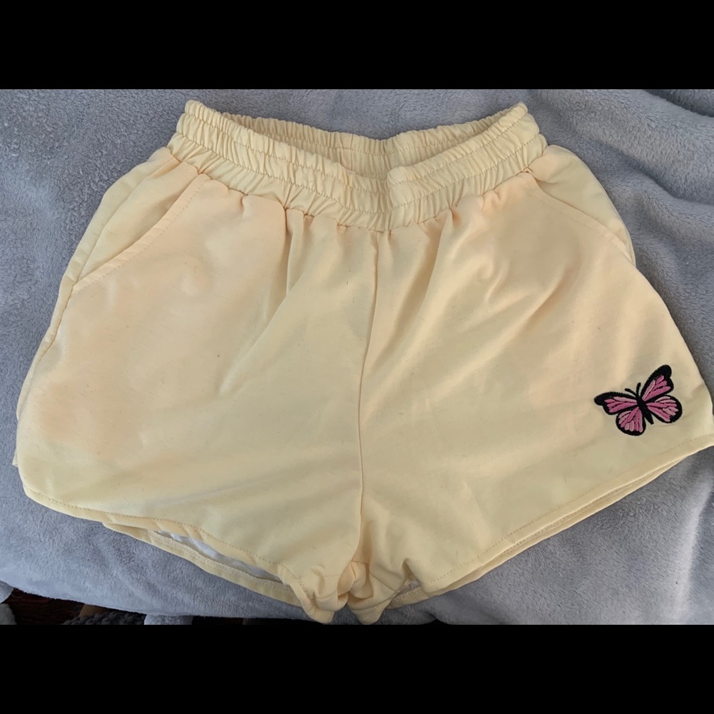 Shein Yellow Comfy Shorts